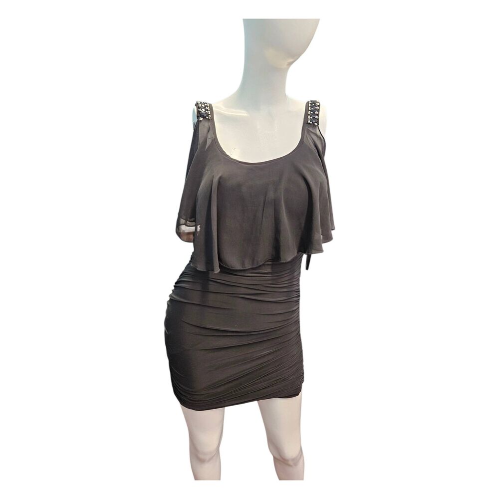 As U Wish Black Bodycon Mini Dress Womens Size Small